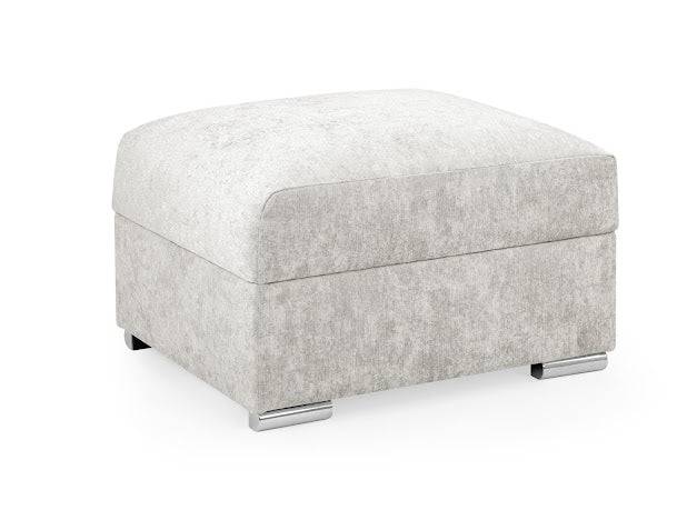 Bentley Fullback Footstools | Charcoal, Silver