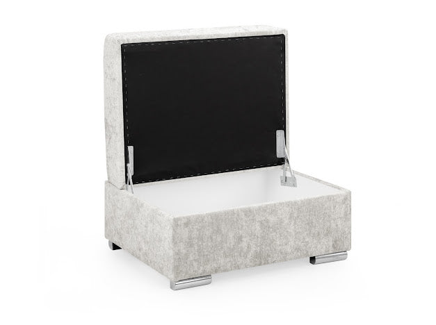 Bentley Fullback Footstools | Charcoal, Silver