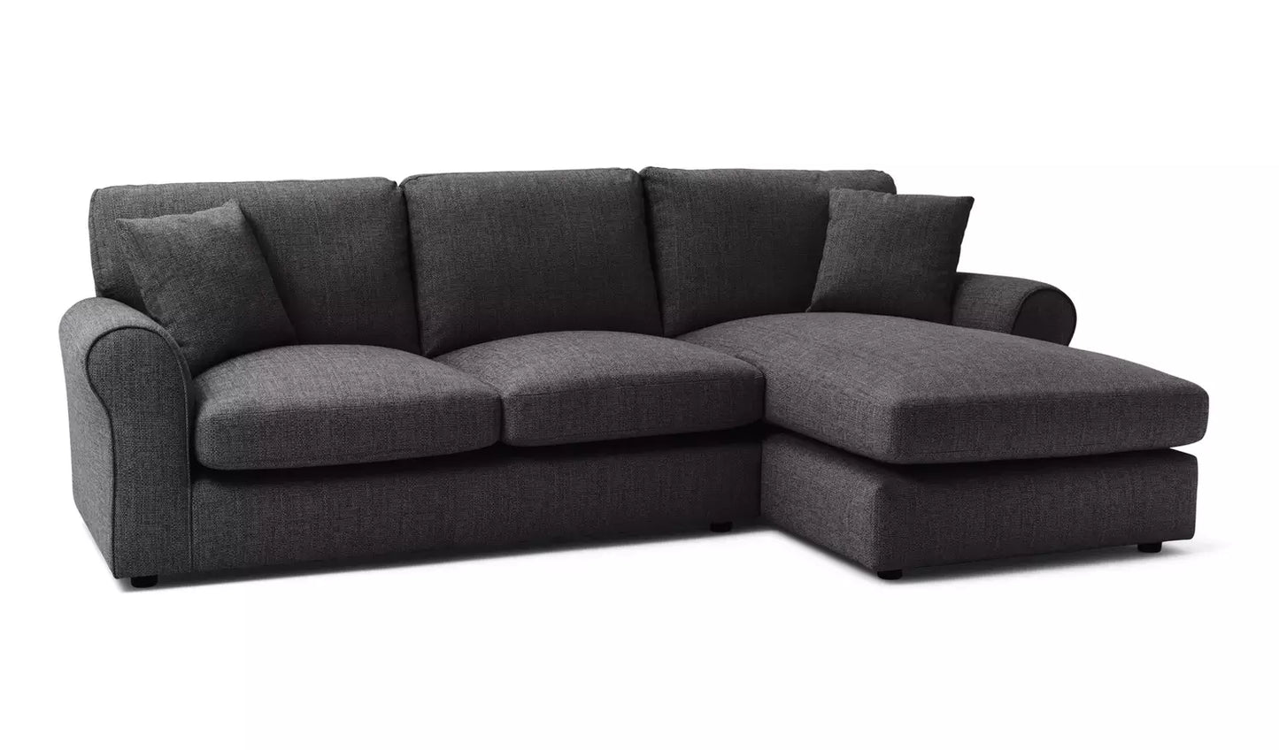 LUSH CORNER Sofa SILVER GREY BEIGE