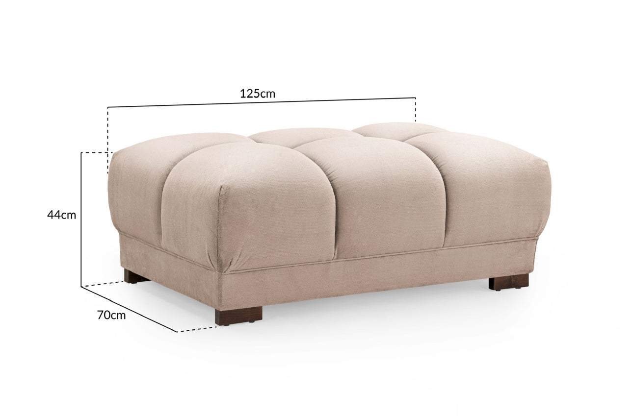 Azzuro Footstools | Cream,Grey,Mocha