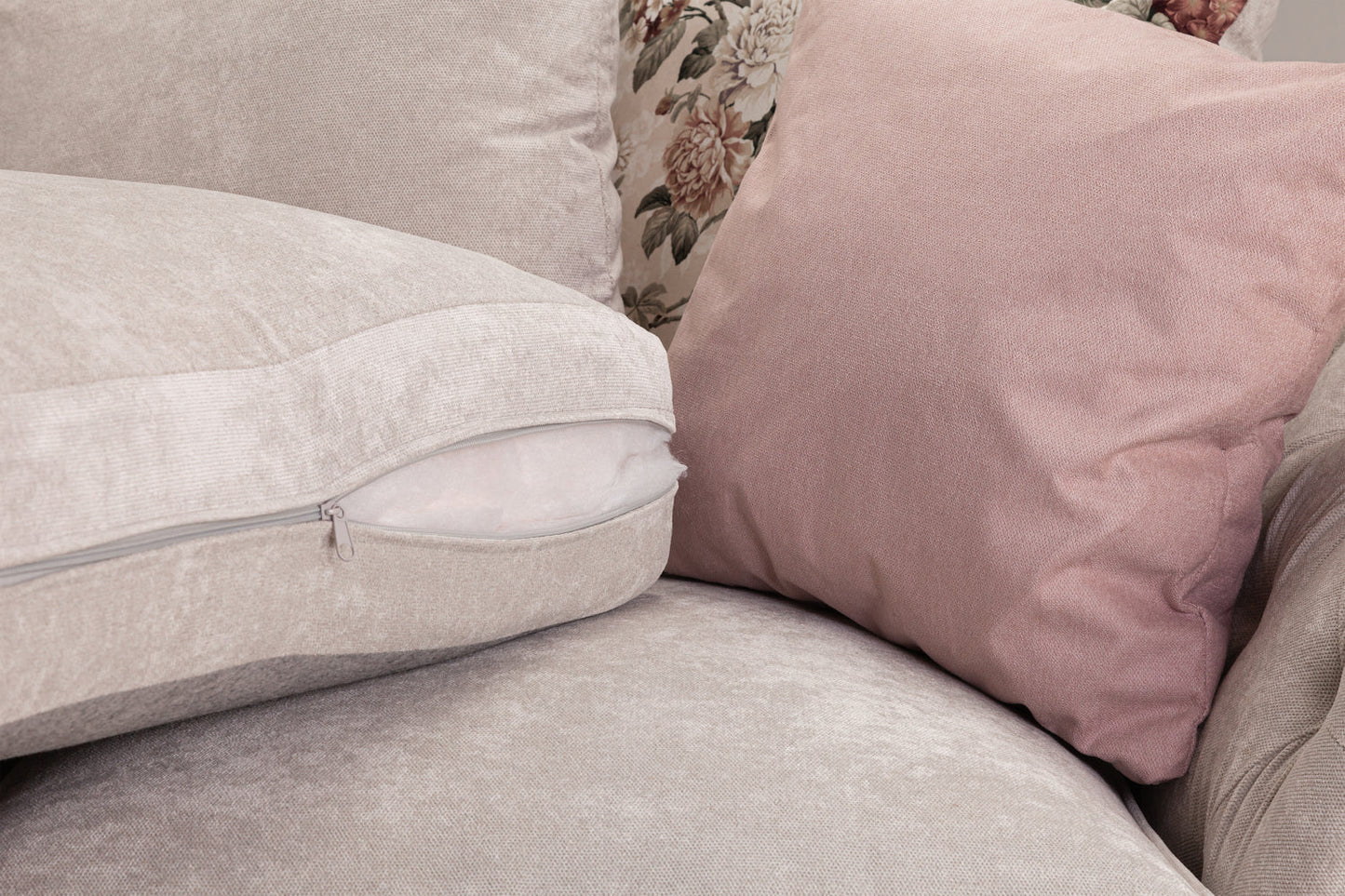 Roma Chesterfield Set Armchair | Beige