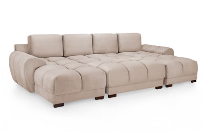 Azzuro U Shape Corner Sofas | Cream,Grey,Mocha