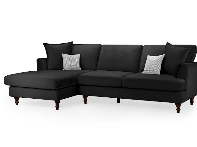 Bari Corner Sofa | Black