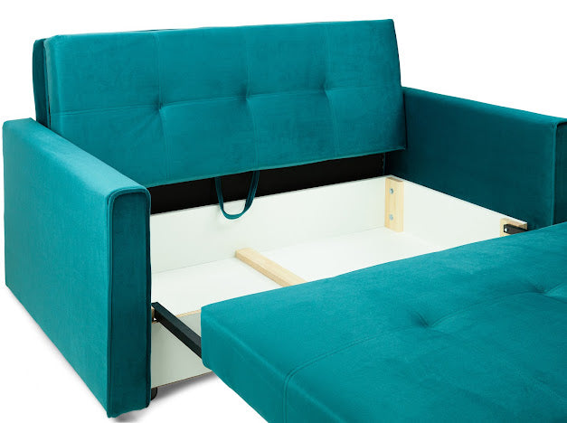 Viva Plush Sofa Bed Set | Grey,Teal,Blue