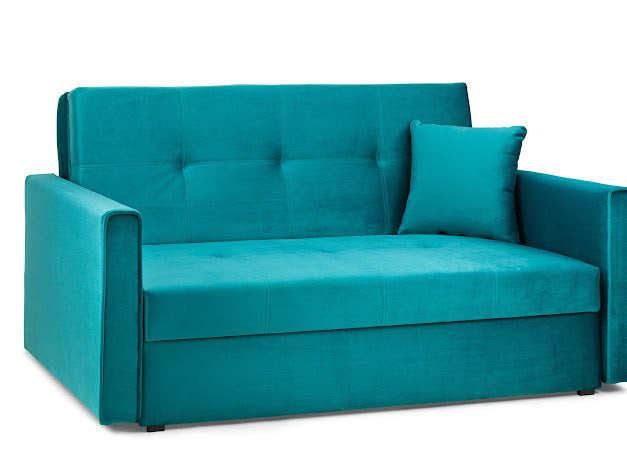 Viva Plush Sofa Bed Set | Grey,Teal,Blue