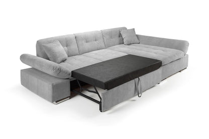 Malvi Sofa Bed Set Corner | Grey