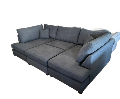 Grey U Shape Cinema Sofa