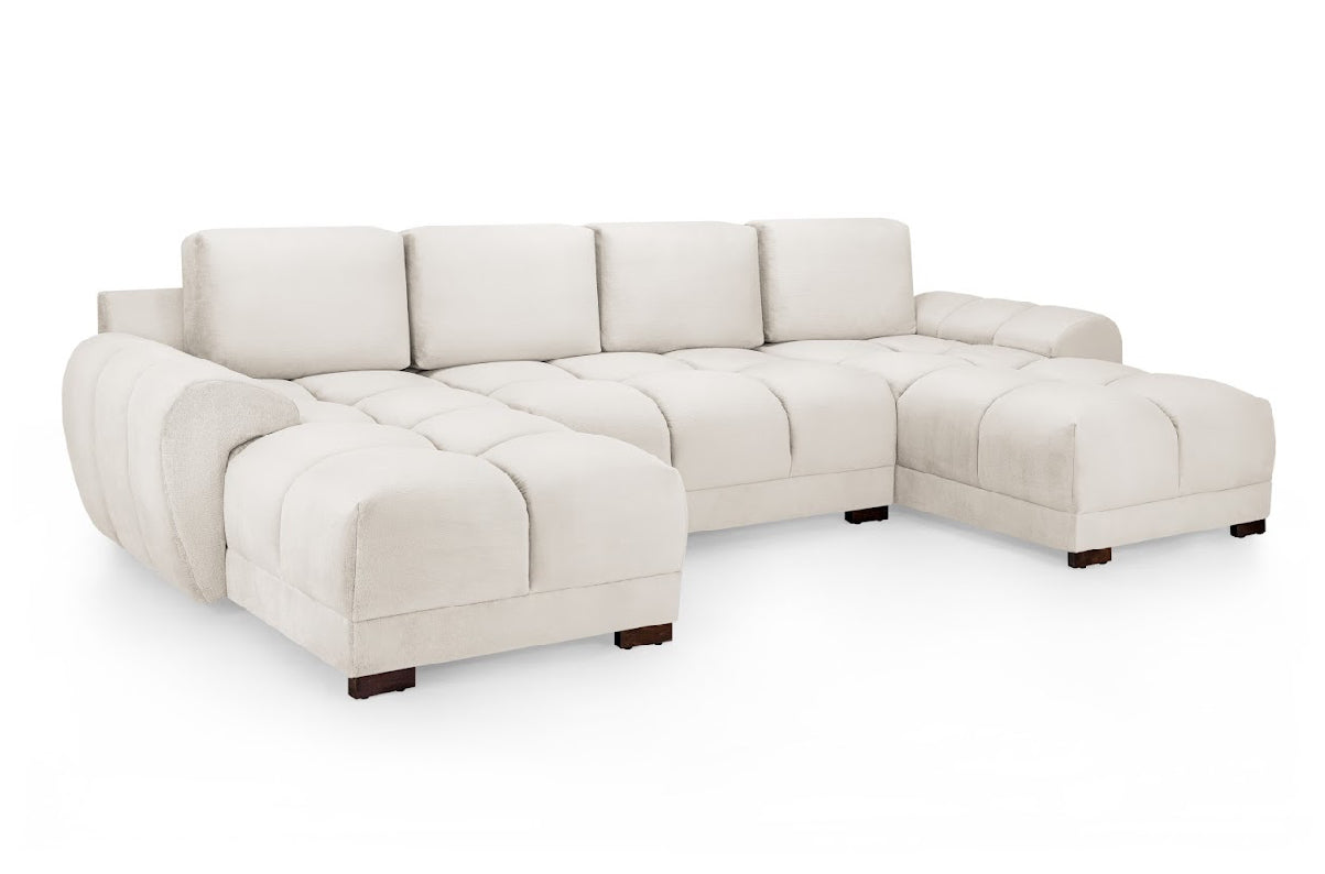 Azzuro U Shape Corner Sofas | Cream,Grey,Mocha