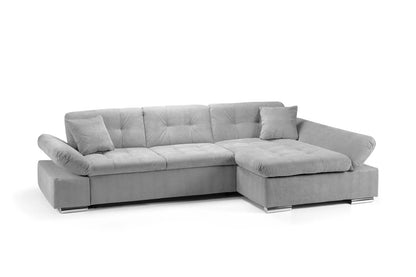 Malvi Sofa Bed Set Corner | Grey