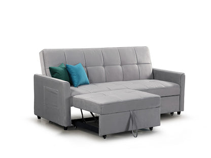 Elegance Sofa Bed | Grey,Teal,Blue