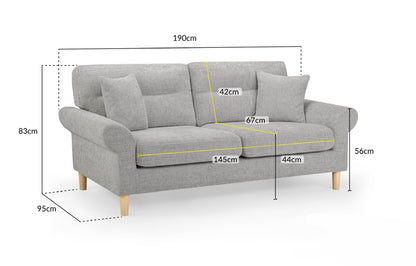 Florence Sofa Set | Silver