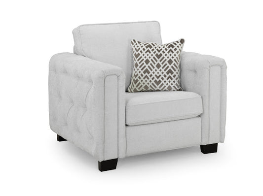 Grazia Sofa Set Armchair | Light Grey