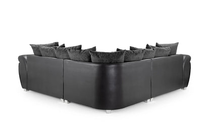 Shannon Sofa Set Large Corner | Black/Grey