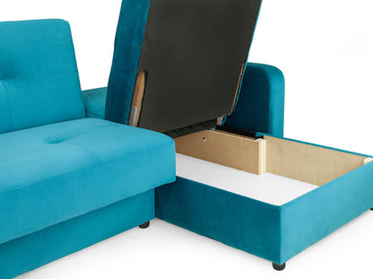 Kair Sofa Bed Corner | Grey,Green,Teal