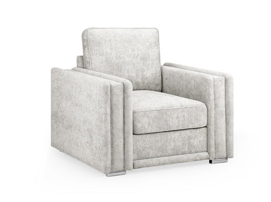 Bentley Fullback Armchair | Charcoal,Silver