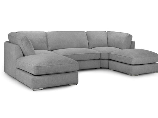 Inga U Shape Corner  Fullback Sofa | Grey,Beige