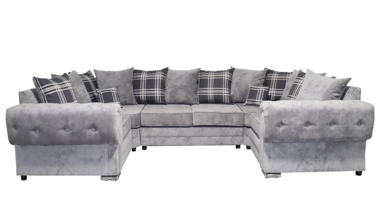 Grey Verona U Shape Sofa