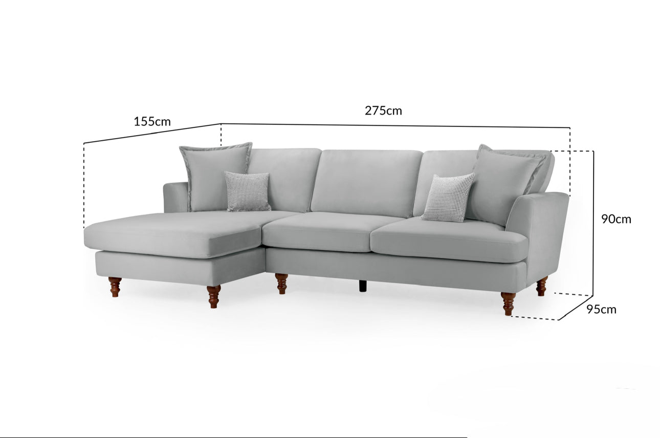 Bari Corner Sofa | Grey