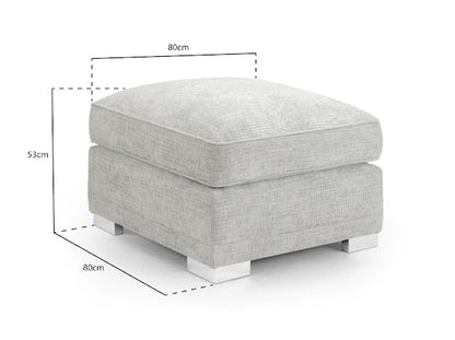 Cony Sofa Footstool | Grey