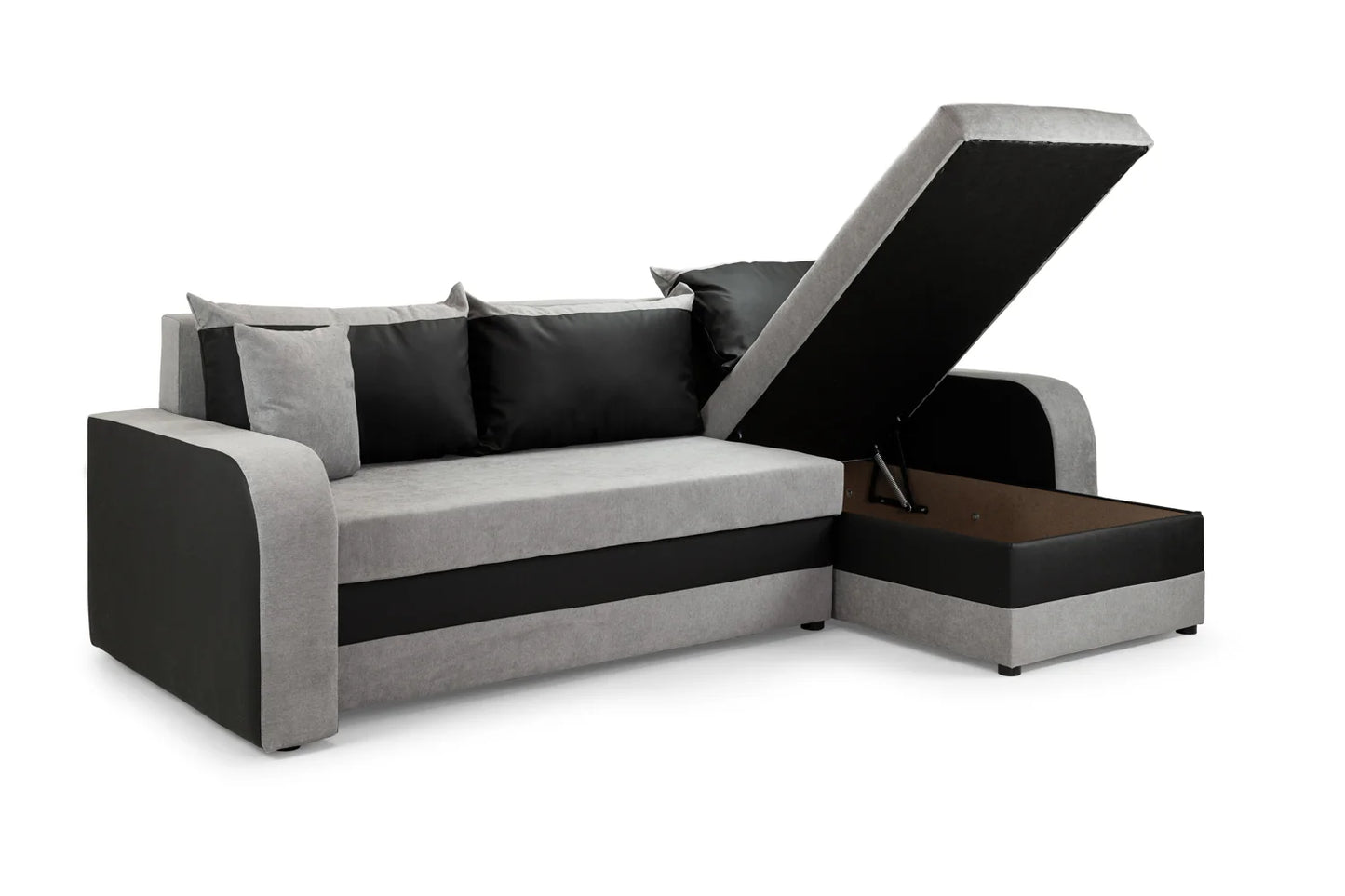 Kris Sofa Bed Universal Corner | Black/Grey