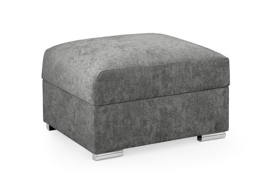 Bentley Fullback Footstools | Charcoal, Silver