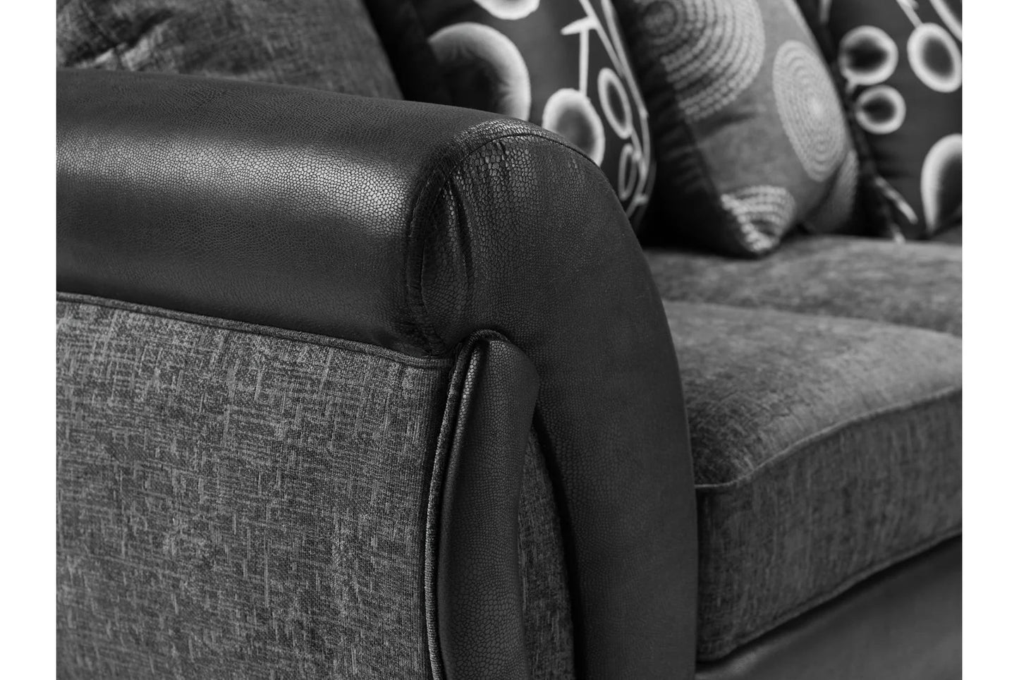 Shannon Sofa Set Right Hand | Black/Grey