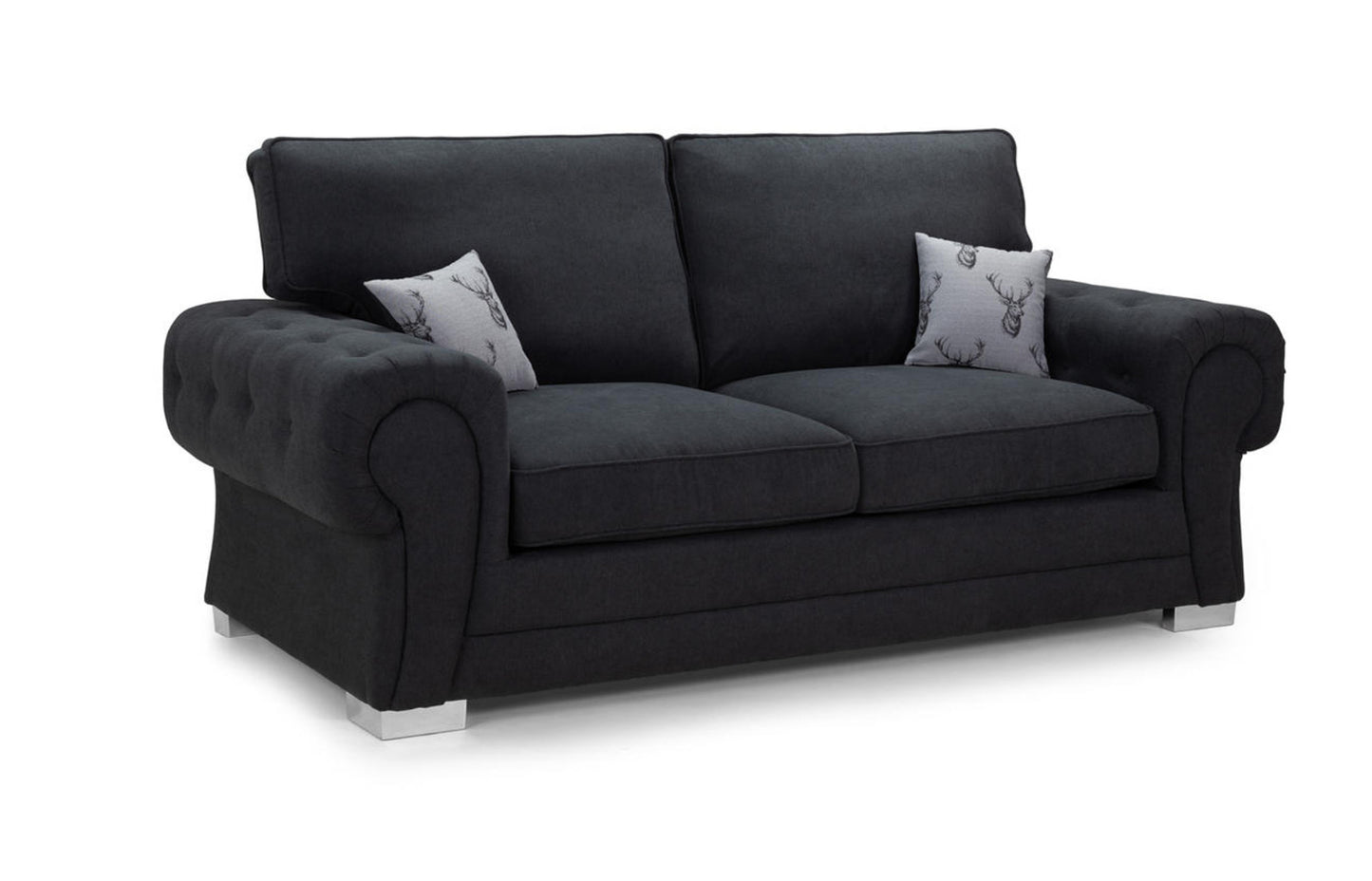 BRAND NEW | Chesterfield Style Verona Sofa Set | 3+2 Seater | black