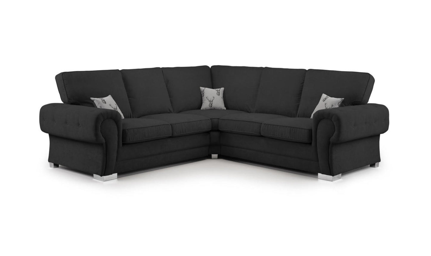 BRAND NEW | Chesterfield Style Verona Sofa Set | 3+2 Seater | black