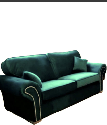 Oakland Sofa Plush Velvet black, grey, green, blue