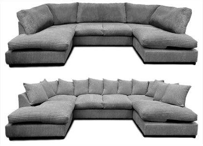 JUMBO CORD FABRIC U SHAPE SOFAS