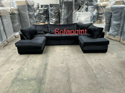 Plush Velvet U Shape Sofa