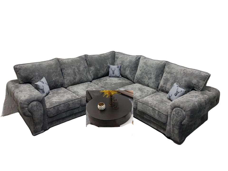 BRAND NEW | Chesterfield Style Verona Sofa Set | 3+2 Seater | Grey