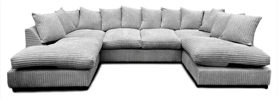 JUMBO CORD FABRIC U SHAPE SOFAS