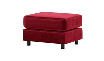 Red Plush Velvet Sofa