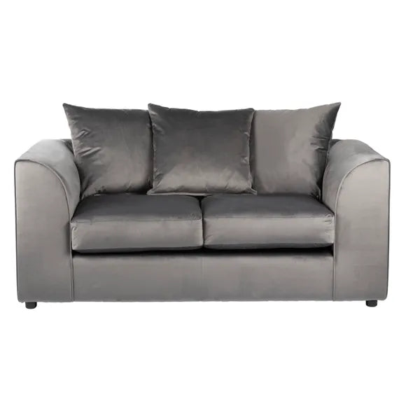 Grey Plush Velvet Sofas