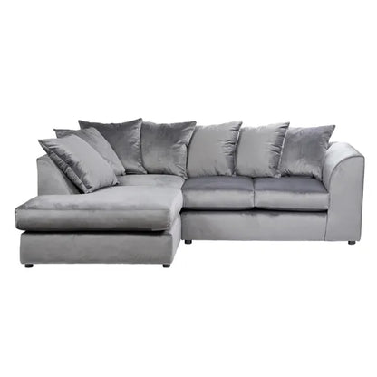 Grey Plush Velvet Sofas