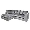 Grey Plush Velvet Sofas