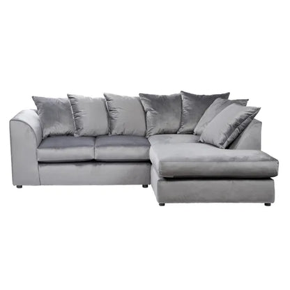 Grey Plush Velvet Sofas