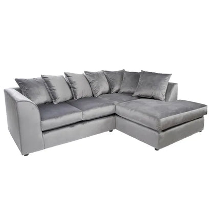 Grey Plush Velvet Sofas