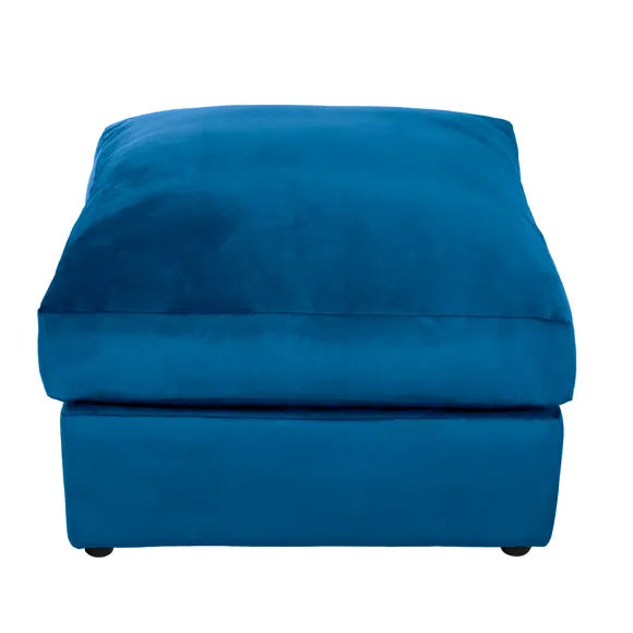 Blue Plush Velvet Sofa