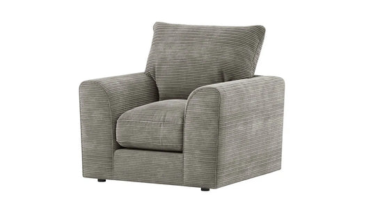 Jumbo Cord Charcoal Grey Arm Chair