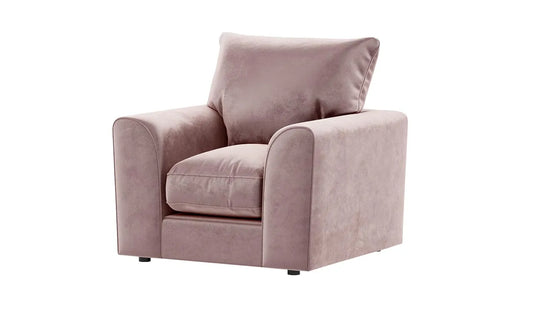 Pink Plush Velvet Arm Chair
