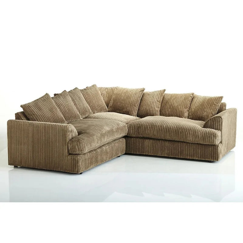 Cream cord cheap corner sofa