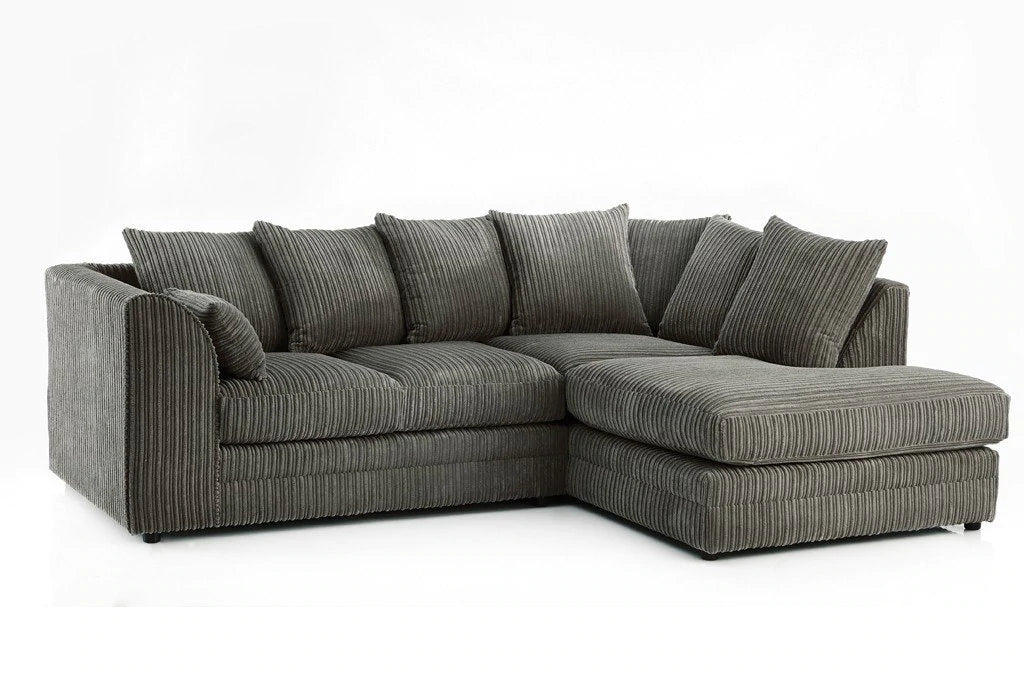 Charcoal Grey Jumbo Cord Sofa