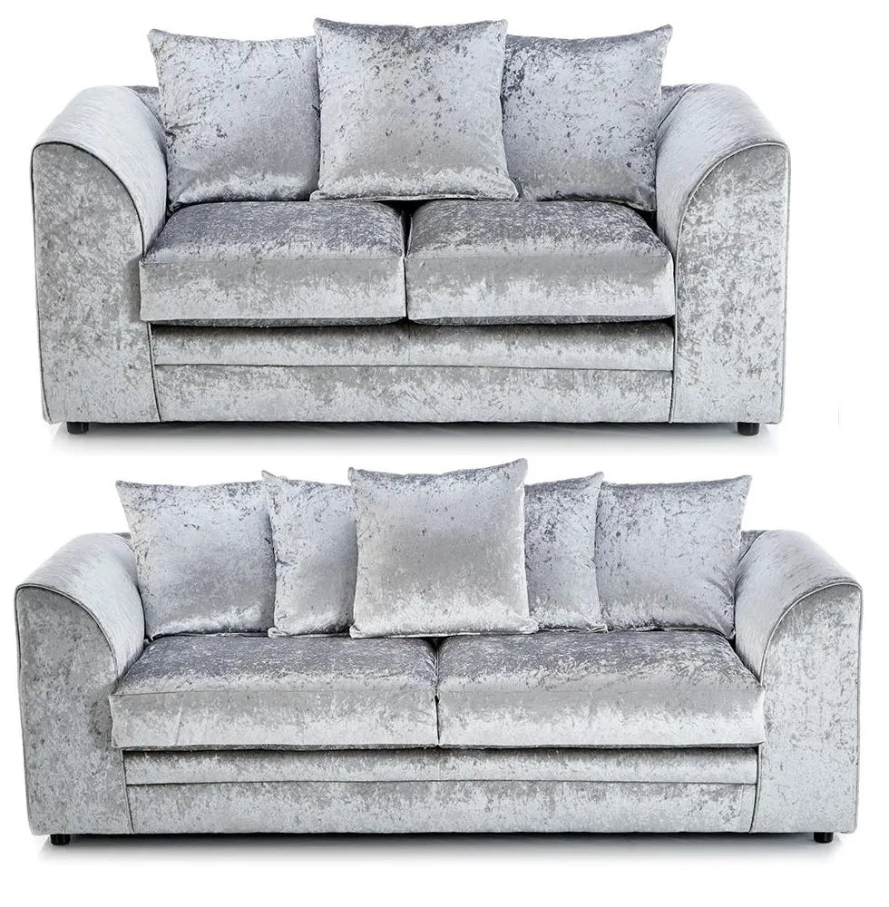 Crushed Velvet Sofas 3+2