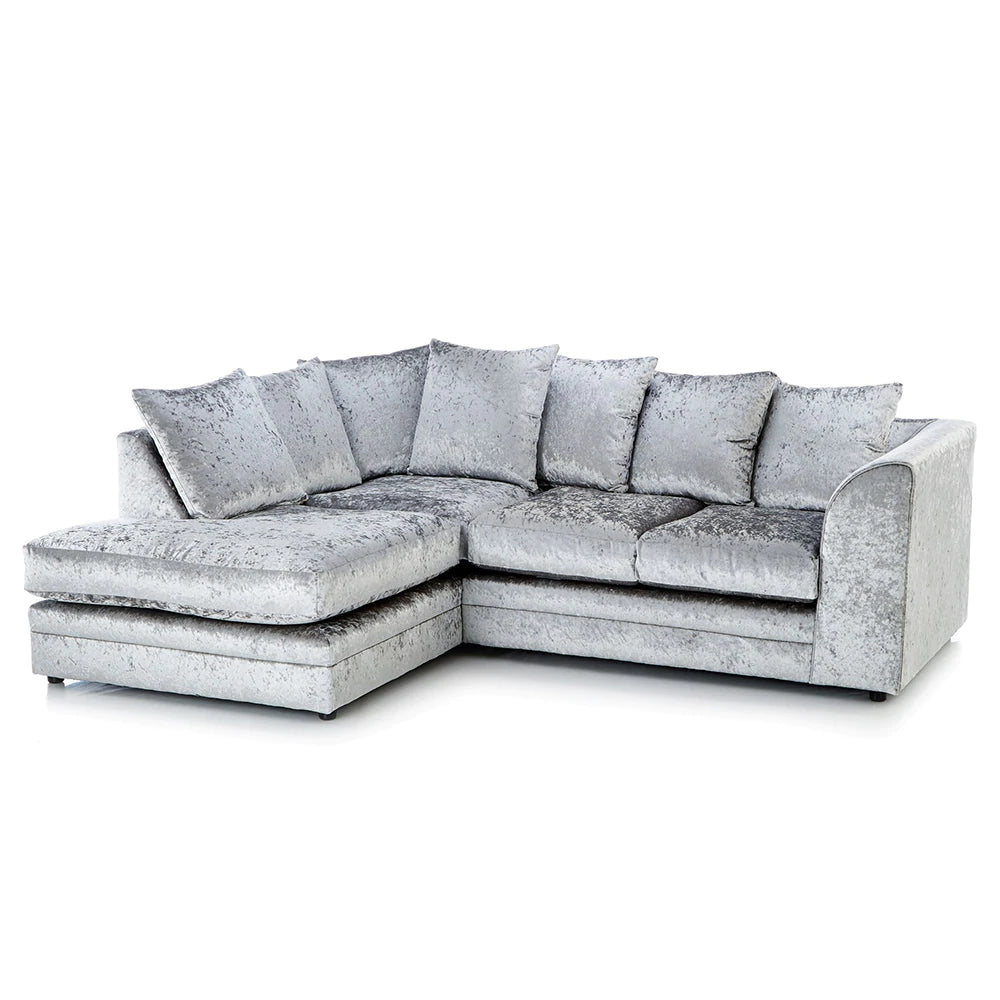 Silver velvet outlet sectional