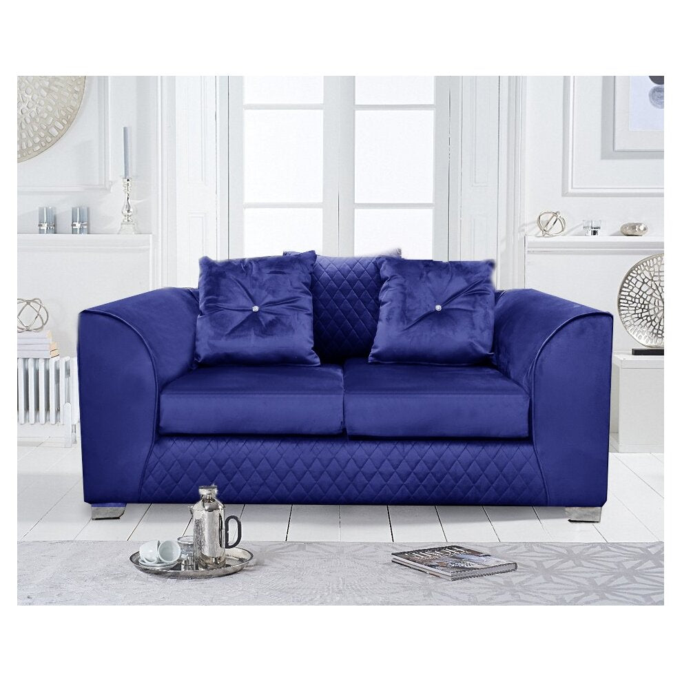 Plush Velvet Sofas black, grey, blue