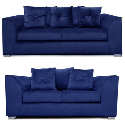 Plush Velvet Sofas black, grey, blue