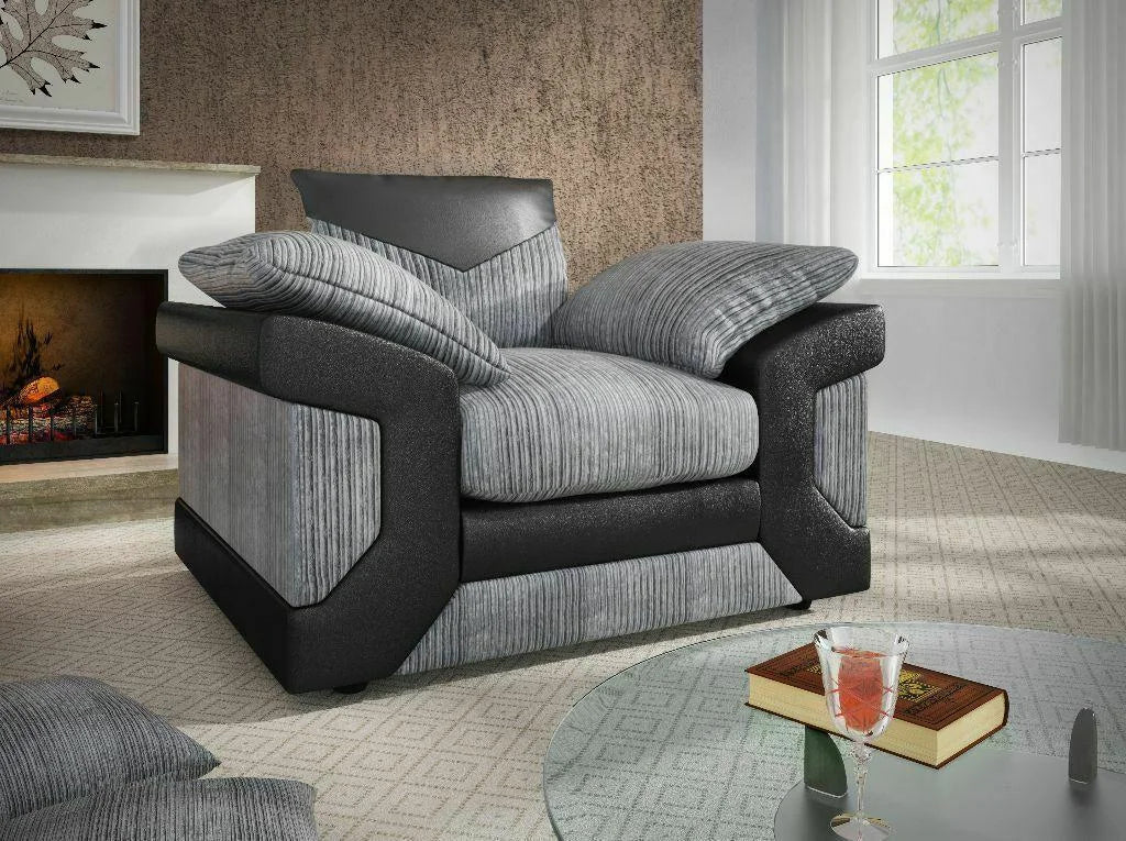 Dino Black & Grey Sofa