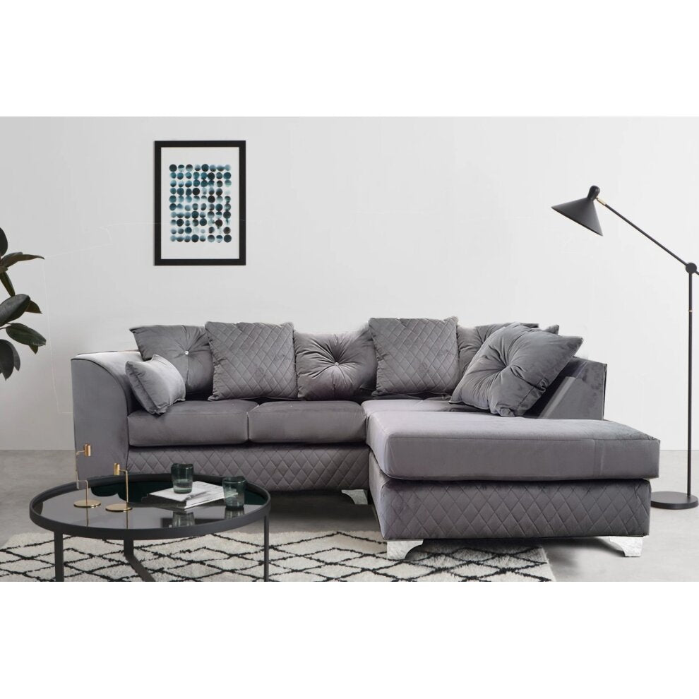 Plush Velvet Sofas black, grey, blue